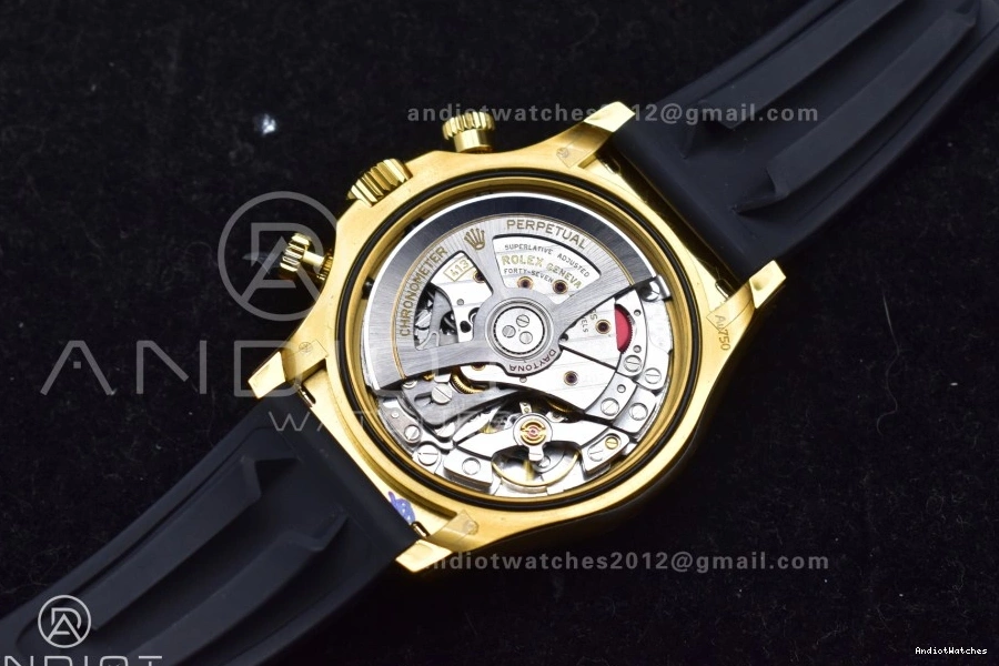 807 Oysterflex SH4131 Daytona 1:1 YG (Weighted) V6 QF on 126518 Black Best Edition Strap Sophisticated Dial 1223